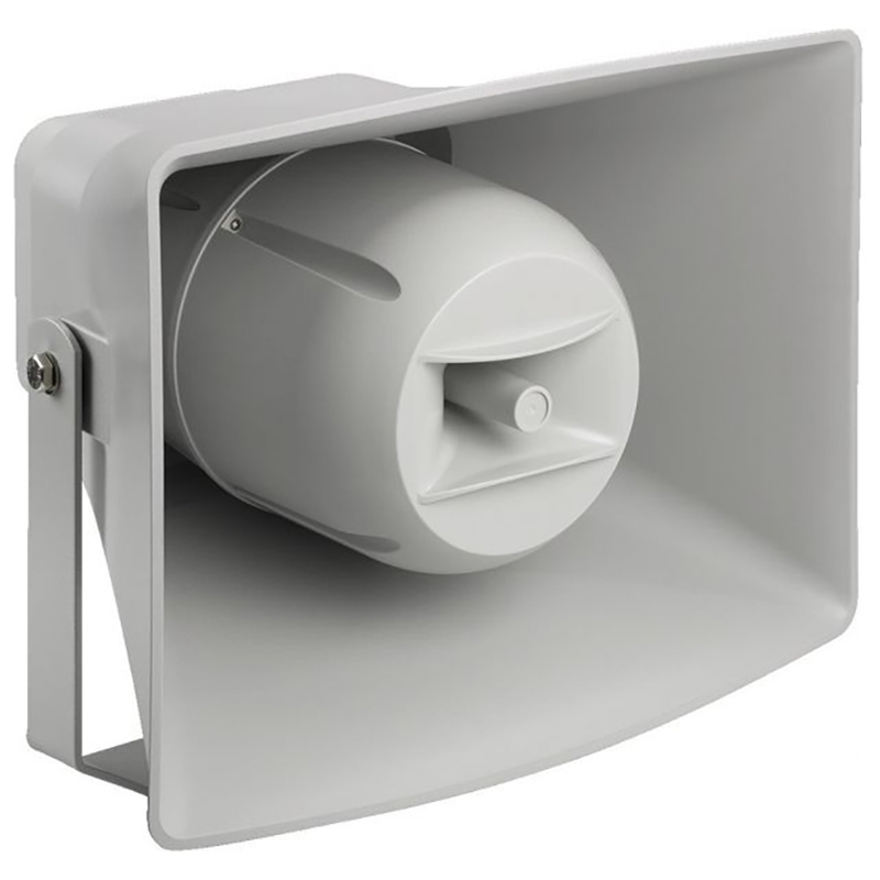 Difuzor tip goarna pentru adresare publica, de exterior, cu transformator 100V cu 2 cai, 60W, IP66, 6”, alb, IT-400TW, Monacor 1 difuzor goarnă exterior 100v audio profesional avi systems romania