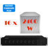 Sistem de sonorizare si adresare publica pentru stadion cu difuzoare de exterior SL-150 si amplificator PA-9100D, Monacor, cu mixer integrat, total putere 2400W 1 sistem sonorizare stadion exterior 2400W SL-150 PA-9100D