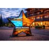 Ecran LED profesional 8 m x 3 m, pixel pitch 2.97 mm, diagonala 336”/854 cm, rezolutie 2K (2688 x 1008), luminozitate 5.000 nits, de exterior, premium, cu led Nationstar 5