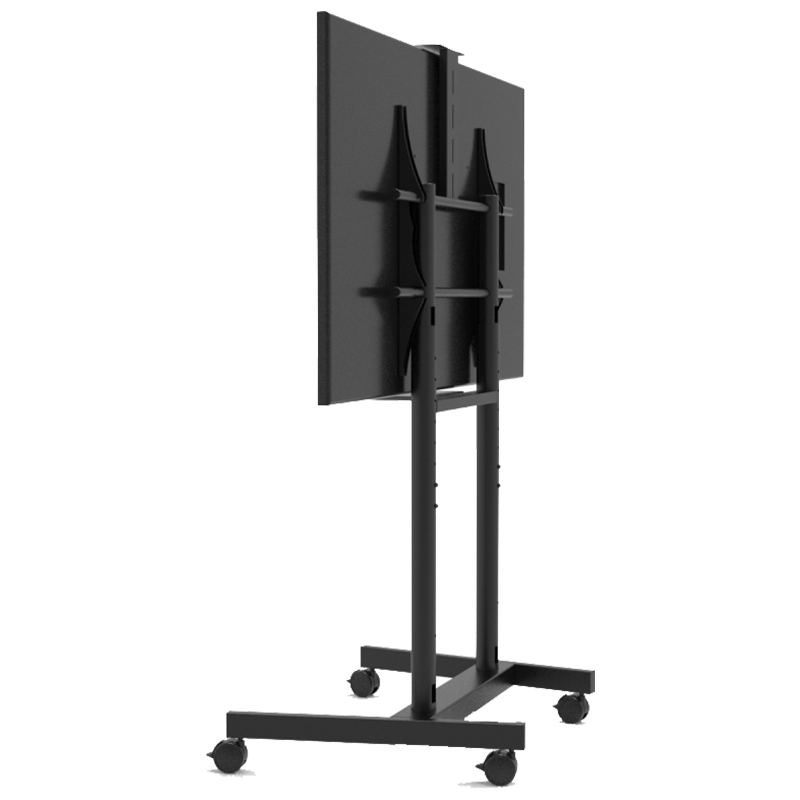 Stand pentru monitor/TV, de podea, cu roti, suport pentru camera si polita, diagonale 55″-86″, maxim 90 kg, OMB Caravel 2.100 07194, negru 4 Stand pentru monitor/TV, de podea, cu roti, suport pentru camera si polita, diagonale 55"-86", maxim 90 kg, OMB Caravel 2.100 07194, negru - imagine 4