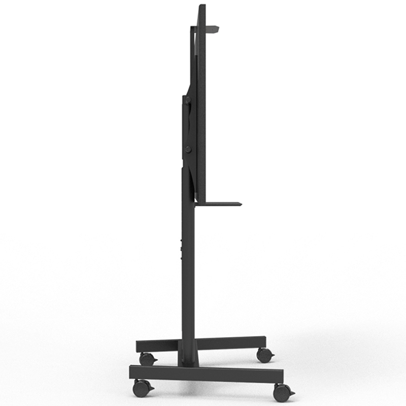 Stand pentru monitor/TV, de podea, cu roti, suport pentru camera si polita, diagonale 55″-86″, maxim 90 kg, OMB Caravel 2.100 07194, negru 2 Stand pentru monitor/TV, de podea, cu roti, suport pentru camera si polita, diagonale 55"-86", maxim 90 kg, OMB Caravel 2.100 07194, negru - imagine 2