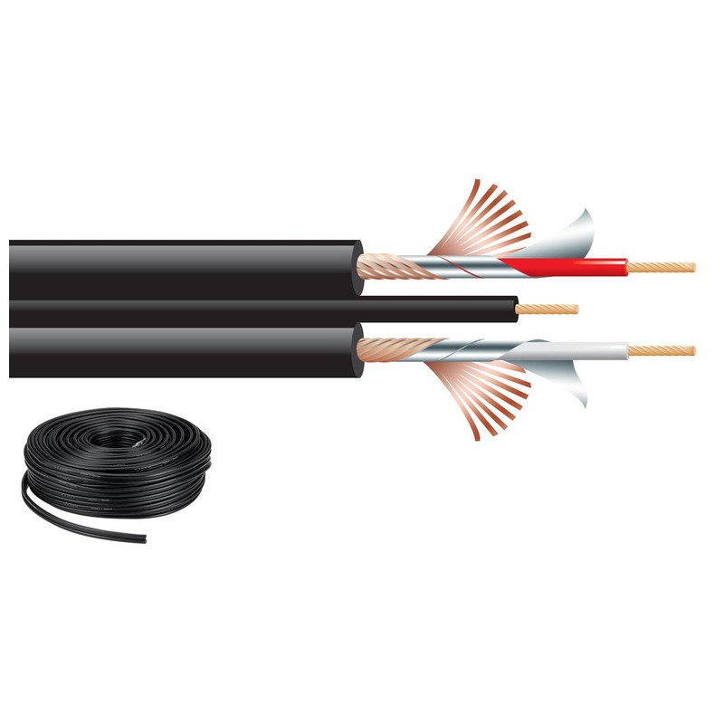 Cablu audio foarte flexibil, 50 m, 2 x 0,29 mm, OFC, AC-53/SW, Monacor 1 Cablu audio foarte flexibil, 50 m, 2 x 0,29 mm, OFC, AC-53/SW, Monacor
