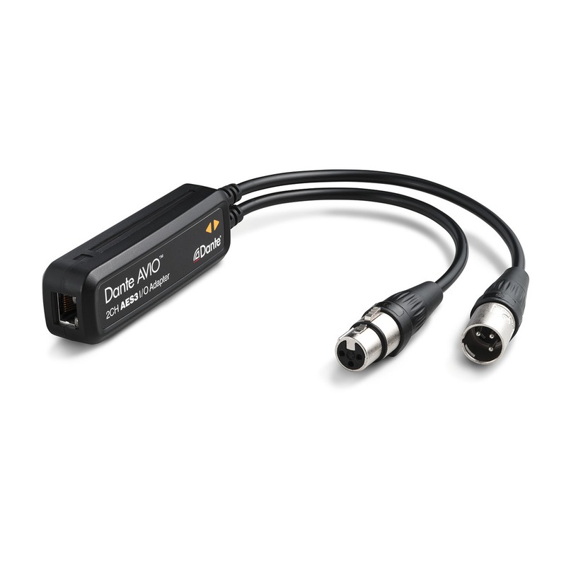 Adaptor Dante® AVIO AES3/EBU pentru conectarea dispozitivelor analogice cu interfață AES3/EBU la o rețea audio Dante®, ADP-AES3-2X2, Monacor 1 Adaptor Dante® AVIO AES3/EBU pentru conectarea dispozitivelor analogice cu interfață AES3/EBU la o rețea audio Dante®, ADP-AES3-2X2, Monacor