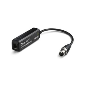 Adaptor de intrare analogică Dante® AVIO (1 canal) pentru conectarea dispozitivelor analogice de nivel de linie audio la o rețea audio Dante®, ADP-DAI-1X0, Monacor