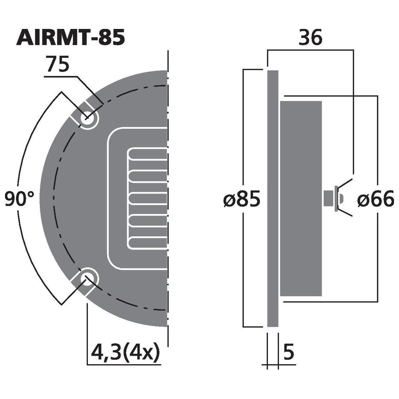 Tweeter Air Motion Transformer de înaltă calitate, 20 W, 4 Ω, AIRMT-85, Monacor 3 Tweeter Air Motion Transformer de înaltă calitate, 20 W, 4 Ω, AIRMT-85, Monacor - imagine 3