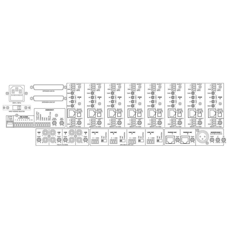 Sistem audio matrix pentru aplicatii multi-room cu 8 intrari si 8 iesiri audio si 8 zone, ARM-880, Monacor 4 Sistem audio matrix pentru aplicatii multi-room cu 8 intrari si 8 iesiri audio si 8 zone, ARM-880, Monacor - imagine 4