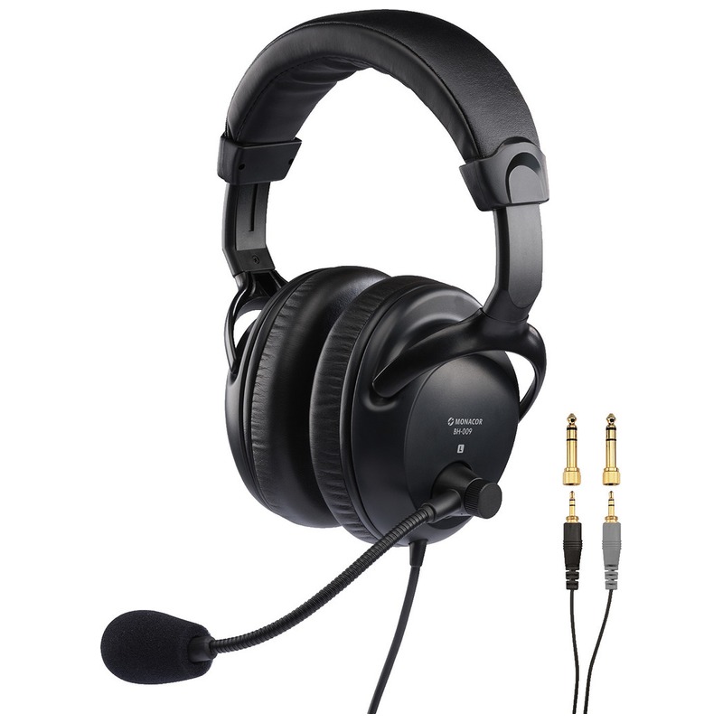 Căști stereo profesionale cu microfon dinamic, flexibil cu braț, BH-009, Monacor 1 Căști stereo profesionale cu microfon dinamic, flexibil cu braț, BH-009, Monacor