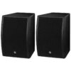 Pereche de sisteme de boxe PA profesionale, 2 x 100 W/8 Ω, negru, CLUB-1TOP, Monacor 1