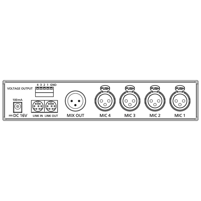 Mixer automat de microfon pentru sistem de conferinta, 4 canale, 4 intrari, CS-4, Monacor 2 Mixer automat de microfon pentru sistem de conferinta, 4 canale, 4 intrari, CS-4, Monacor - imagine 2