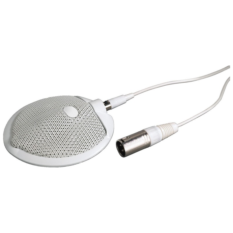 Microfon de perimetru, semicardioid, conexiune mini XLR/XLR cu 3 poli, alb, ECM-302B/WS, Monacor 1 Microfon de perimetru, semicardioid, conexiune mini XLR/XLR cu 3 poli, alb, ECM-302B/WS, Monacor