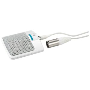 Microfon de perimetru, semisupercardioid, conexiune mini XLR/XLR cu 3 poli, alb, ECM-306B/WS, Monacor 1 Microfon de perimetru, semisupercardioid, conexiune mini XLR/XLR cu 3 poli, alb, ECM-306B/WS, Monacor