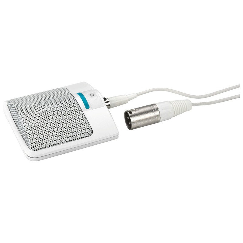 Microfon de perimetru, semisupercardioid, conexiune mini XLR/XLR cu 3 poli, alb, ECM-306B/WS, Monacor 1 Microfon de perimetru, semisupercardioid, conexiune mini XLR/XLR cu 3 poli, alb, ECM-306B/WS, Monacor
