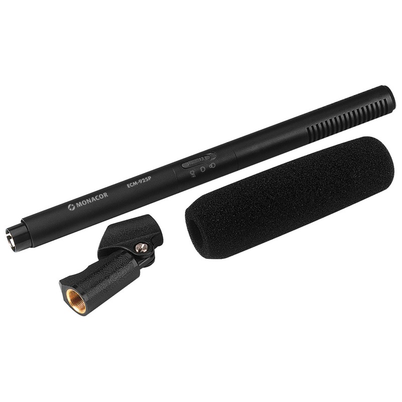Microfon directional, alimentare phantom, cu electret, cardioid/supercardioid, conexiune XLR, ECM-925P, Monacor 1 Microfon directional, alimentare phantom, cu electret, cardioid/supercardioid, conexiune XLR, ECM-925P, Monacor