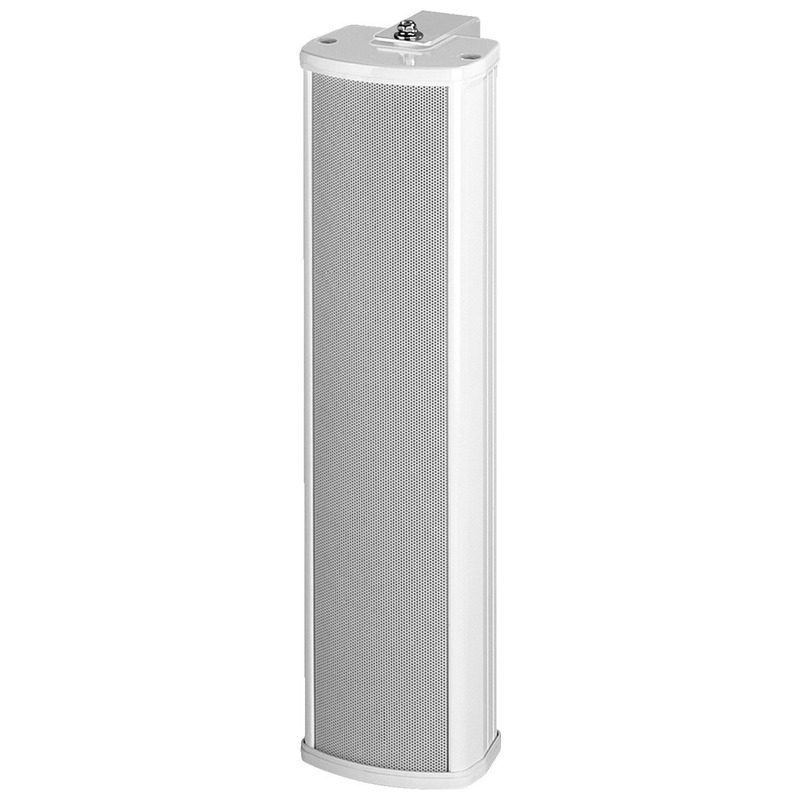 Difuzor de perete tip coloana pentru adresare publica cu transformator 100V, cu 2 cai, 15W, alb, cu carcarsa subtire de aluminiu, ETS-230TW/WS, Monacor 1 Difuzor coloana slim aluminiu Monacor ETS 215TW WS alb 15W