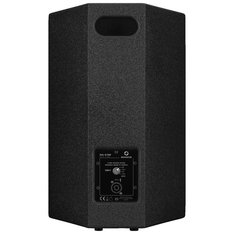 Difuzor profesional pentru adresare publica, cu transformator 100V, cu 2 cai, 50 W, 8”, negru, EUL-2/SW, Monacor 3 Difuzor profesional pentru adresare publica, cu transformator 100V, cu 2 cai, 50 W, 8”, negru, EUL-2/SW, Monacor - imagine 3