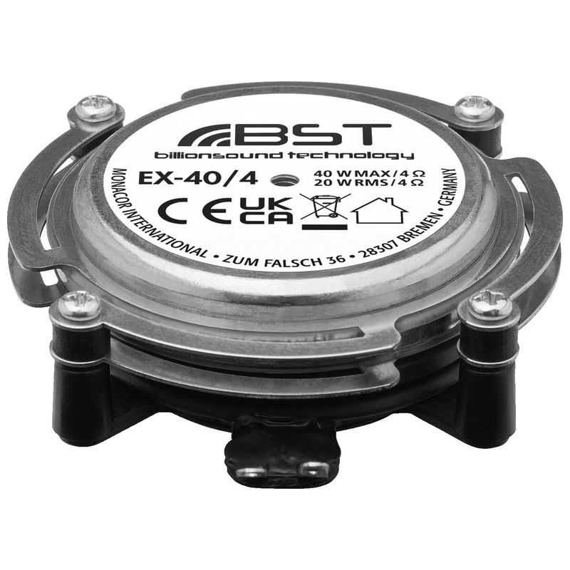 Excitator/rezonator audio, 20 W, 4 Ω, EX-40/4, Monacor 1 Excitator/rezonator audio, 20 W, 4 Ω, EX-40/4, Monacor