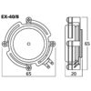 Excitator/rezonator audio, 20 W, 8 Ω, EX-40/8, Monacor 2