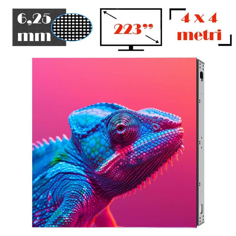 Ecran LED profesional 4 m x 4 m, pixel pitch 6.25 mm, diagonala 223”/566 cm, rezolutie 640 x 640, luminozitate 6.0000 nits, de exterior, premium, cu led Nationstar 1 Ecran LED profesional 4 m x 4 m, pixel pitch 6.25 mm, diagonala 223”/566 cm, rezolutie 640 x 640, luminozitate 6.0000 nits, de exterior, premium, cu led Nationstar