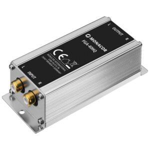 Izolator Hi-end de masă pentru prevenirea interferențelor de semnal și a buclelor de zumzet, FGA-40HQ, Monacor 1 Izolator Hi-end de masă pentru prevenirea interferențelor de semnal și a buclelor de zumzet, FGA-40HQ, Monacor