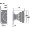 Tweeter PA cu horn, 50 W, 8 Ω, HT-88, Monacor 3