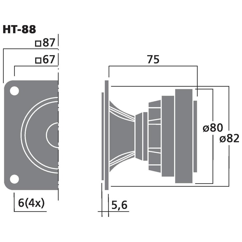 Tweeter PA cu horn, 50 W, 8 Ω, HT-88, Monacor 3 Tweeter PA cu horn, 50 W, 8 Ω, HT-88, Monacor - imagine 3