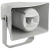 Difuzor tip goarna pentru adresare publica, de exterior, cu transformator 100V cu 2 cai, 30W, IP66, alb, rezistent la intemperii, IT-100TW, Monacor 1