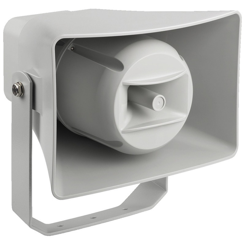 Difuzor tip goarna pentru adresare publica, de exterior, cu transformator 100V cu 2 cai, 30W, IP66, alb, rezistent la intemperii, IT-100TW, Monacor 1 Difuzor tip goarna pentru adresare publica, de exterior, cu transformator 100V cu 2 cai, 30W, IP66, alb, rezistent la intemperii, IT-100TW, Monacor