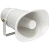 Difuzor tip goarna pentru adresare publica, de exterior, cu transformator 100V, 15W, IP66, alb, rezistent la intemperii, IT-115, Monacor 1