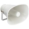 Difuzor tip goarna pentru adresare publica, de exterior, cu transformator 100V, 30W, IP66, alb, rezistent la intemperii, IT-130, Monacor 1