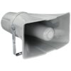 Difuzor tip goarna pentru adresare publica, de exterior, cu transformator 100V, 15W, IP66, gri, rezistent la intemperii, IT-20, Monacor 1