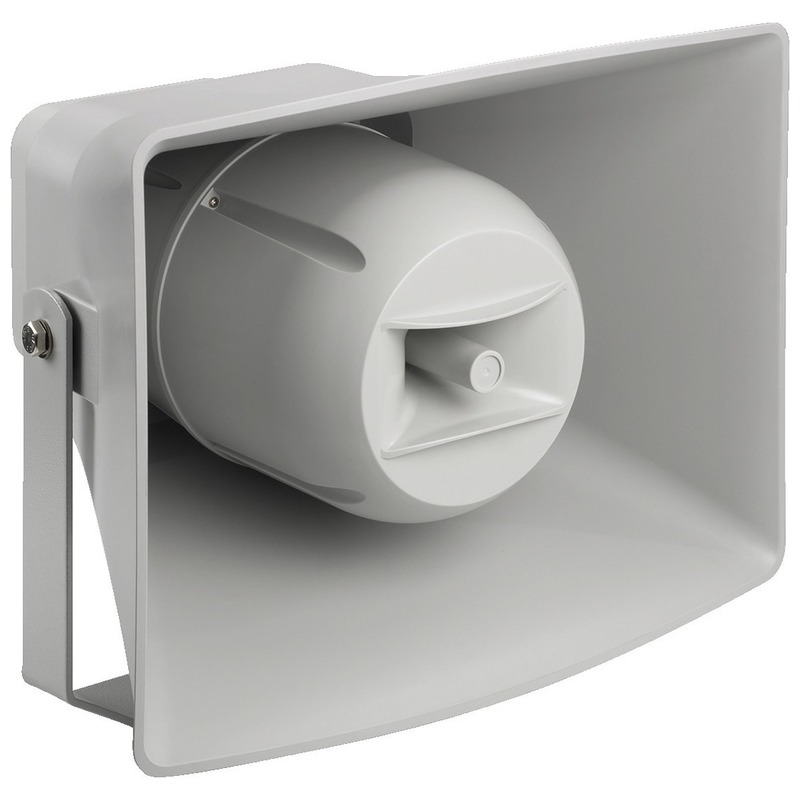Difuzor activ cu certificare EN 54-24 tip goarna pentru adresare publica, de exterior, cu interfata Dante, cu 2 cai, 30W, IP66, gri, rezistent la intemperii, IT-400DTM, Monacor 1 Difuzor activ cu certificare EN 54-24 tip goarna pentru adresare publica, de exterior, cu interfata Dante, cu 2 cai, 30W, IP66, gri, rezistent la intemperii, IT-400DTM, Monacor
