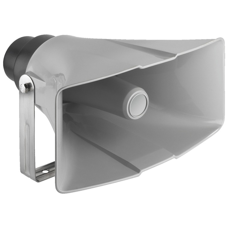 Difuzor tip goarna pentru adresare publica, de exterior, cu transformator 100V, 40W, IP66, gri, rezistent la intemperii, IT-40, Monacor 1 Difuzor tip goarna pentru adresare publica, de exterior, cu transformator 100V, 40W, IP66, gri, rezistent la intemperii, IT-40, Monacor