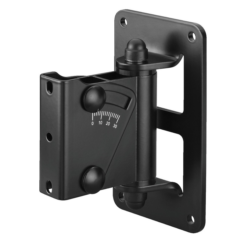 Suport de perete pentru sisteme de difuzoare, pivotare 90°, înclinare 30°, KM-24471, Monacor 1 Suport de perete pentru sisteme de difuzoare, pivotare 90°, înclinare 30°, KM-24471, Monacor