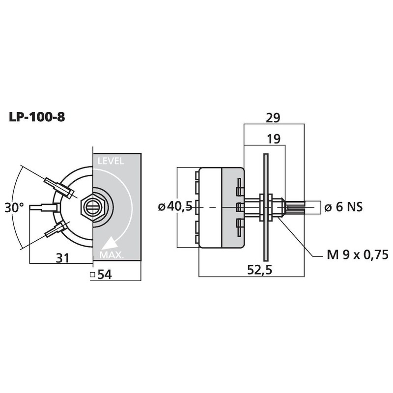 Atenuator L-pad, mono, LP-100-8, Monacor 2 Atenuator L-pad, mono, LP-100-8, Monacor - imagine 2