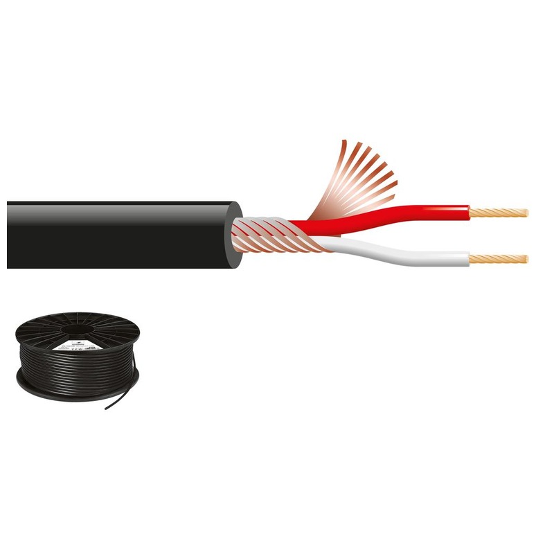 Cablu audio pentru microfon, 100 m, 2 x 0,12 mm, MC-102/SW, Monacor 1 Cablu audio pentru microfon, 100 m, 2 x 0,12 mm, MC-102/SW, Monacor