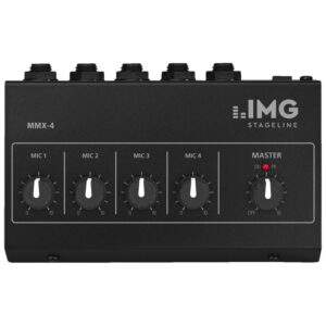 Mixer de microfon miniatural cu 4 canale, MMX-4, Monacor 1 Mixer de microfon miniatural cu 4 canale, MMX-4, Monacor