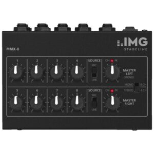 Mixer audio universal miniatural cu 8 canale, MMX-8, Monacor 1 Mixer audio universal miniatural cu 8 canale, MMX-8, Monacor