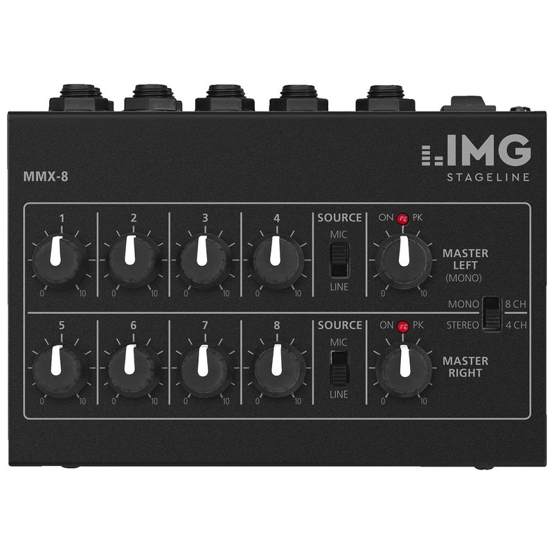 Mixer audio universal miniatural cu 8 canale, MMX-8, Monacor 1 Mixer audio universal miniatural cu 8 canale, MMX-8, Monacor