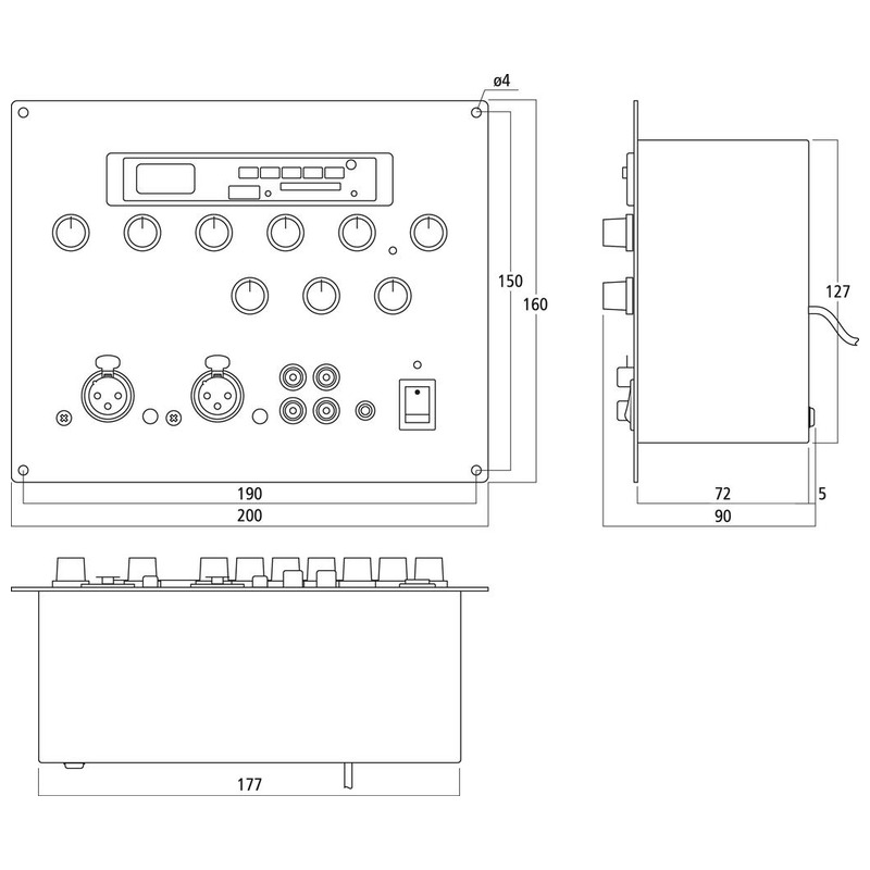 Mixer cu player MP3 integrat, 6 canale, 5 intrari, USB, MXT-52MP3, Monacor 2 Mixer cu player MP3 integrat, 6 canale, 5 intrari, USB, MXT-52MP3, Monacor - imagine 2