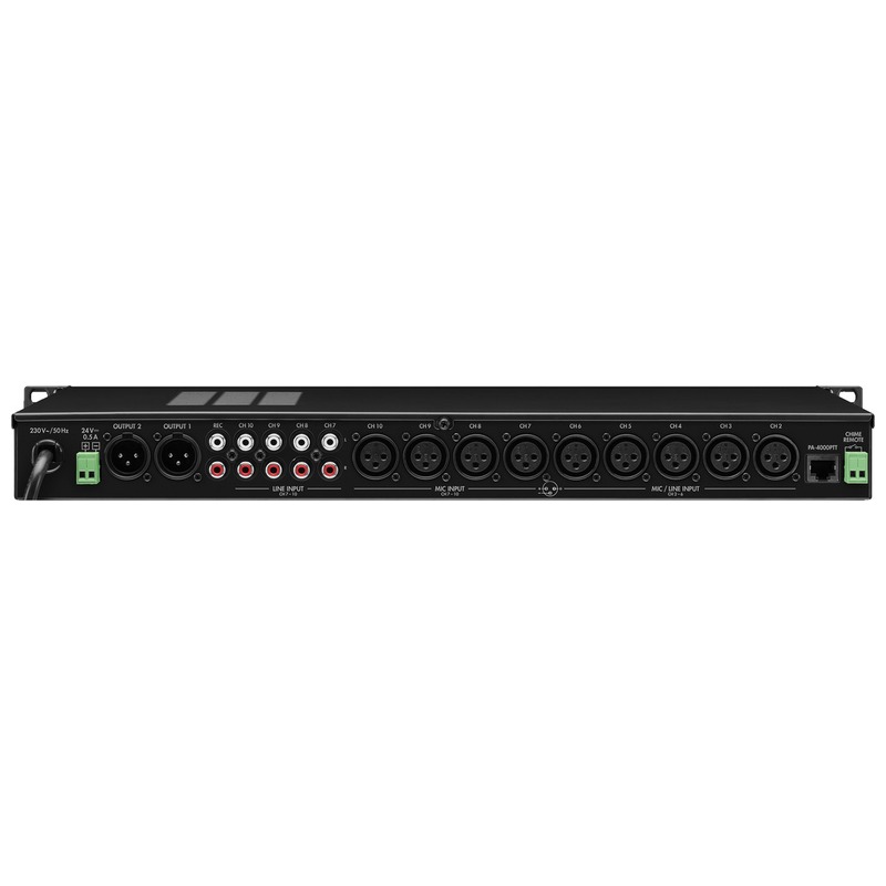 Preamplificator PA cu 10 canale de intrare XLR, 2 iesiri XLR si 1 x RCA, PA-1414MX, Monacor 3 Preamplificator PA cu 10 canale de intrare XLR, 2 iesiri XLR si 1 x RCA, PA-1414MX, Monacor - imagine 3