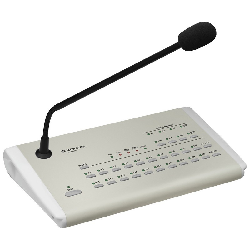 Microfon de birou cu funcție de paginare PA, pentru conectare la PA-6010Z sau PA-6020Z, conexiune RJ45, PA-2400RC, Monacor 1 Microfon de birou cu funcție de paginare PA, pentru conectare la PA-6010Z sau PA-6020Z, conexiune RJ45, PA-2400RC, Monacor
