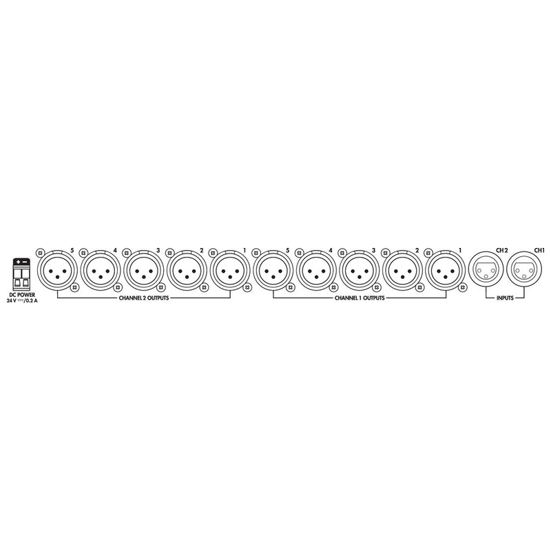 Splitter/divizor de linie PA cu 10 căi, 2 intrari, PA-24AD, Monacor 2 Splitter/divizor de linie PA cu 10 căi, 2 intrari, PA-24AD, Monacor - imagine 2