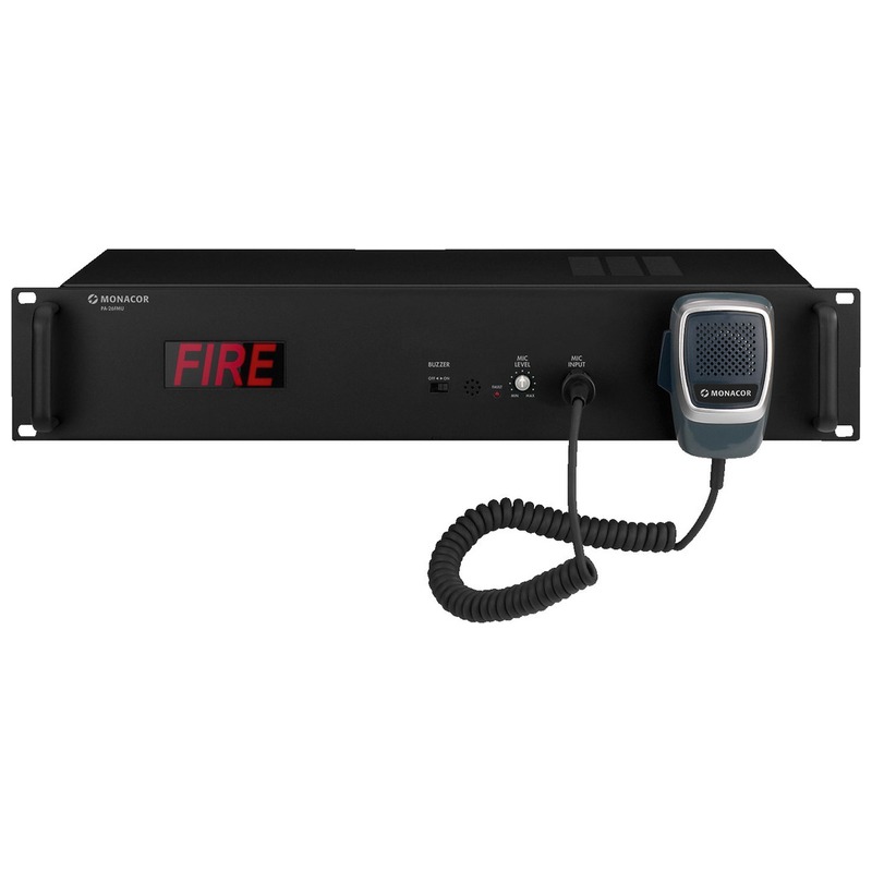 Sistem de sonorizare de urgență PA, pentru integrare în sisteme PA, cu microfon, conform EN 60849, PA-26FMU, Monacor 1 Sistem de sonorizare de urgență PA, pentru integrare în sisteme PA, cu microfon, conform EN 60849, PA-26FMU, Monacor