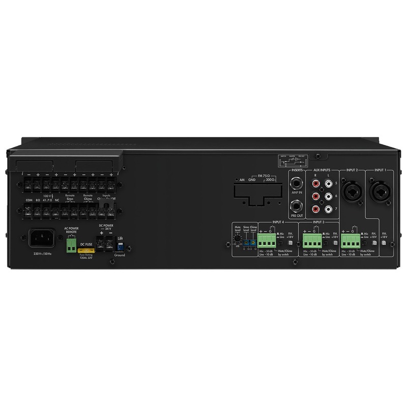 Amplificator zonal, cu mixer integrat, pentru adresare publica, cu 5 zone, 100 V, 1 x 240 W, PA-5240, Monacor 3 Amplificator zonal, cu mixer integrat, pentru adresare publica, cu 5 zone, 100 V, 1 x 240 W, PA-5240, Monacor - imagine 3