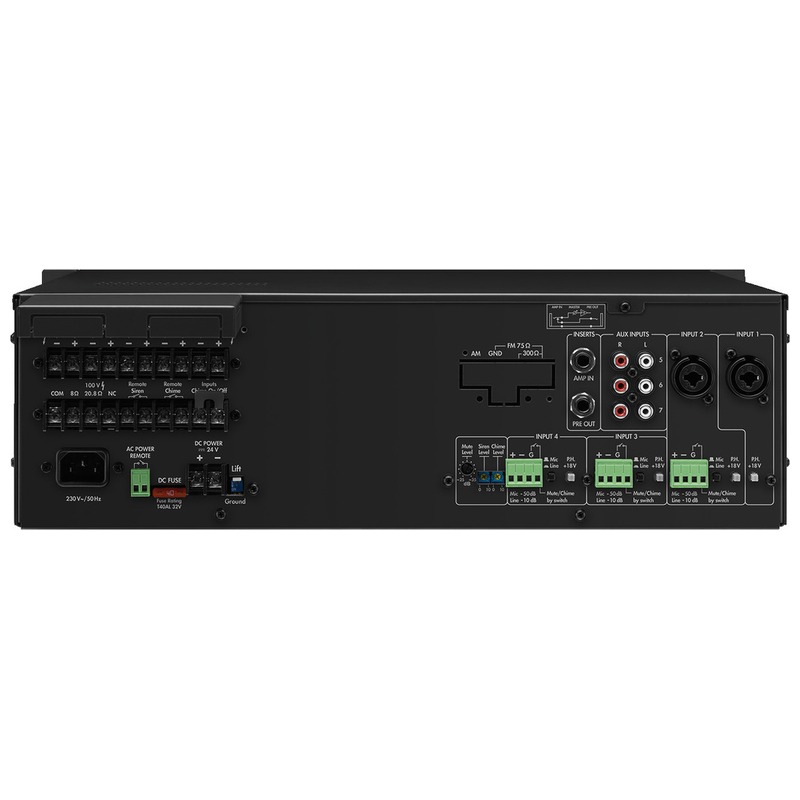 Amplificator zonal, cu mixer integrat, pentru adresare publica, cu 5 zone, 100 V, 1 x 480 W, PA-5480, Monacor 3 Amplificator zonal, cu mixer integrat, pentru adresare publica, cu 5 zone, 100 V, 1 x 480 W, PA-5480, Monacor - imagine 3
