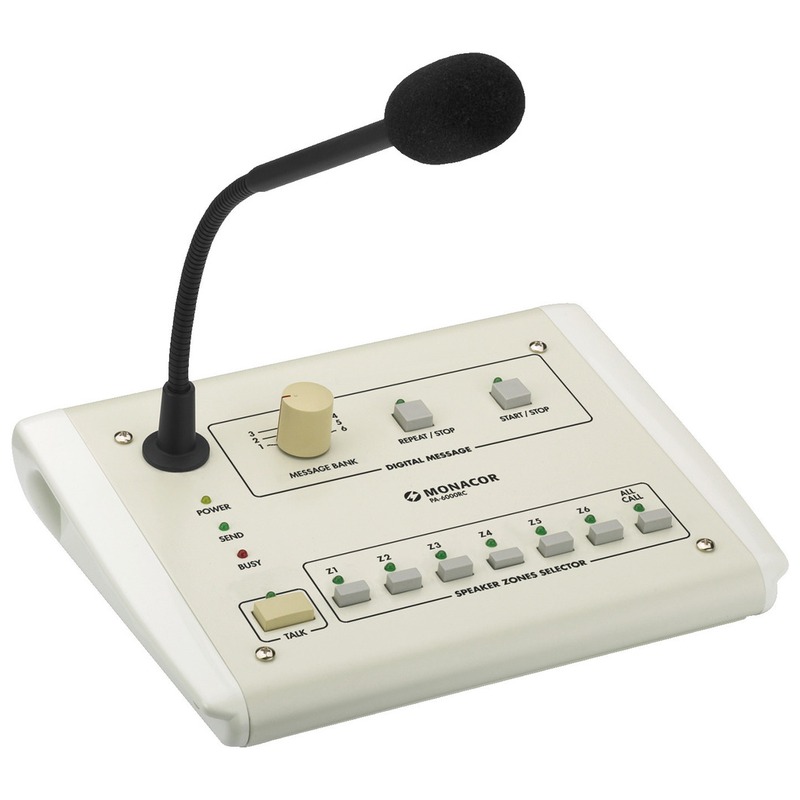 Microfon de birou cu funcție de paginare PA cu 6 zone, pentru conectare la PA-6240/6480/6600, conexiune RJ45, PA-6000RC, Monacor 1 Microfon de birou cu funcție de paginare PA cu 6 zone, pentru conectare la PA-6240/6480/6600, conexiune RJ45, PA-6000RC, Monacor