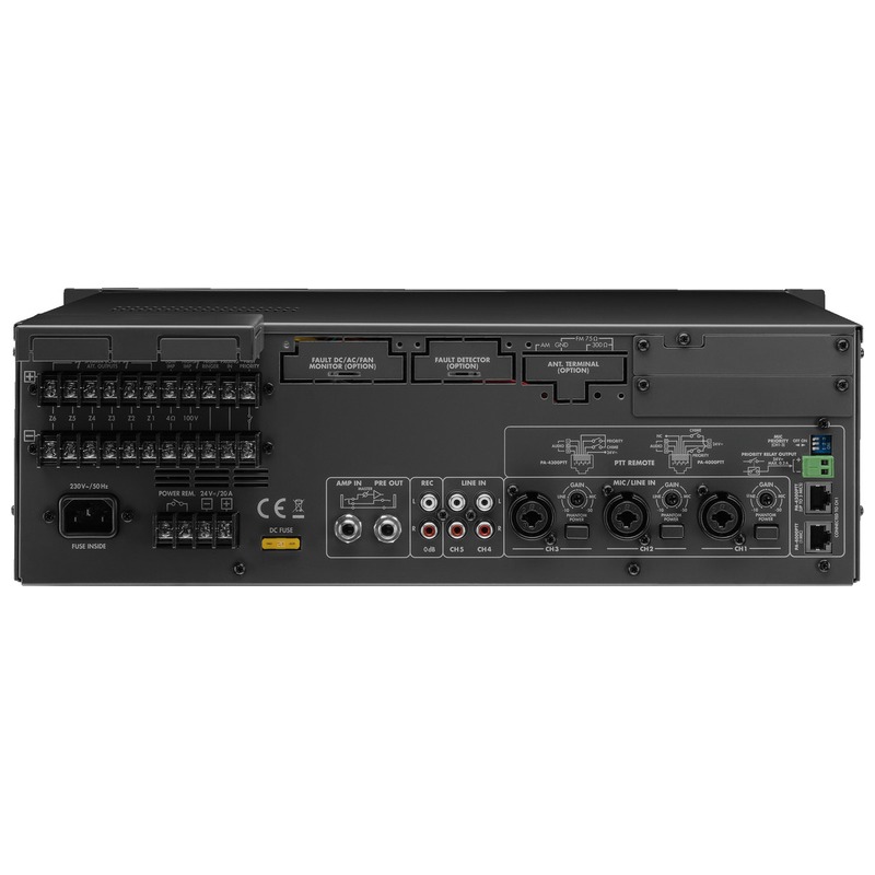 Amplificator zonal, cu mixer integrat, pentru adresare publica, cu 6 zone, 100 V, 1 x 240 W, PA-6240, Monacor 3 Amplificator zonal, cu mixer integrat, pentru adresare publica, cu 6 zone, 100 V, 1 x 240 W, PA-6240, Monacor - imagine 3