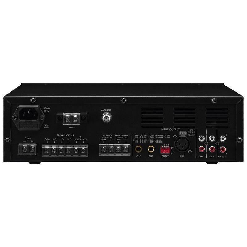 Amplificator clasa D, cu player MP3, USB/SD, FM, DAB+ si mixer integrat, pentru adresare publica, cu 1 zone, 70/100 V, 4/8/16Ω, 1 x 30 W, PA-803DAP, Monacor 2 Amplificator clasa D, cu player MP3, USB/SD, FM, DAB+ si mixer integrat, pentru adresare publica, cu 1 zone, 70/100 V, 4/8/16Ω, 1 x 30 W, PA-803DAP, Monacor - imagine 2