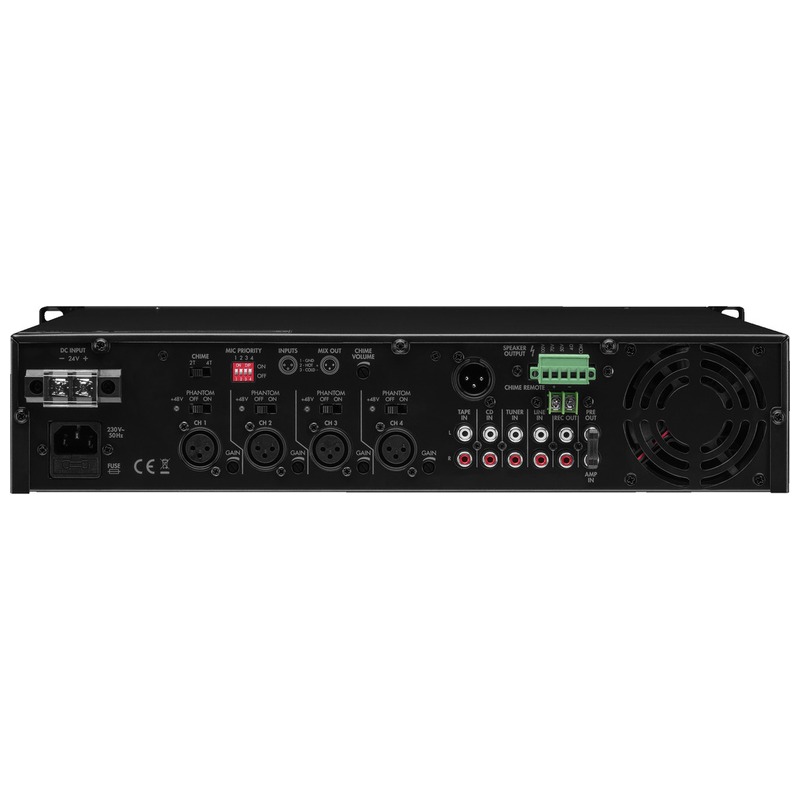 Amplificator zonal, cu mixer integrat, pentru adresare publica, 70/100 V, 4Ω, 1 x 240 W, PA-924, Monacor 2 Amplificator zonal, cu mixer integrat, pentru adresare publica, 70/100 V, 4Ω, 1 x 240 W, PA-924, Monacor - imagine 2