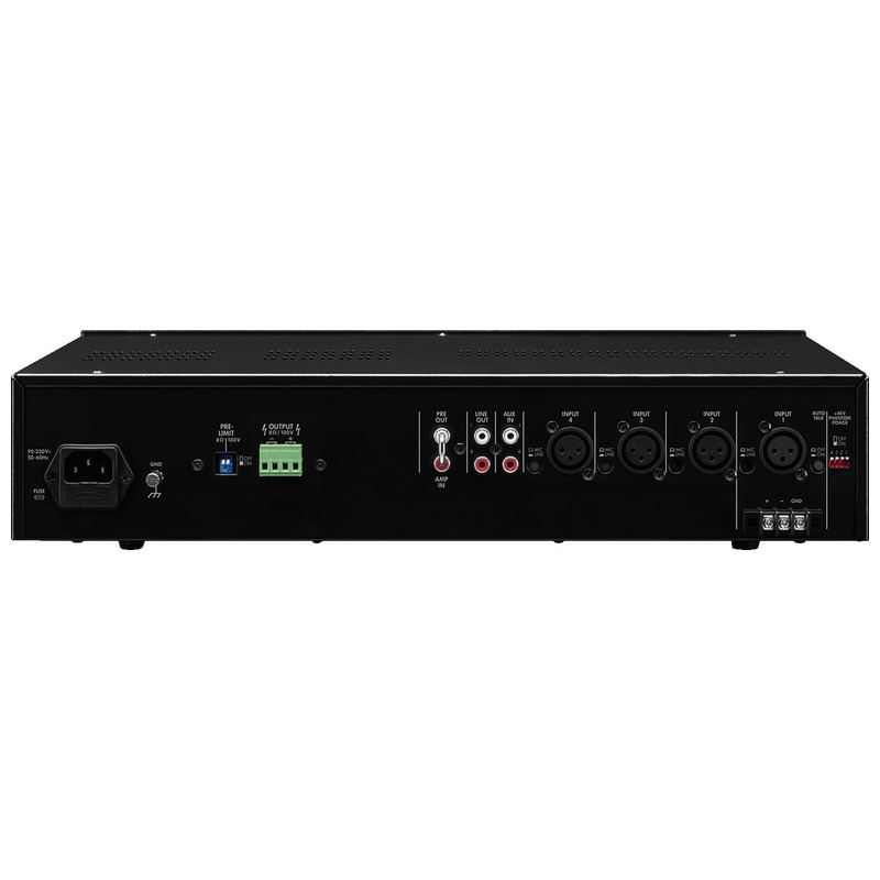 Amplificator zonal, clasa D, cu mixer integrat, pentru adresare publica, 8 Ω, 100 V, 1 x 280 W, PA-928D, Monacor 3 Amplificator zonal, clasa D, cu mixer integrat, pentru adresare publica, 8 Ω, 100 V, 1 x 280 W, PA-928D, Monacor - imagine 3